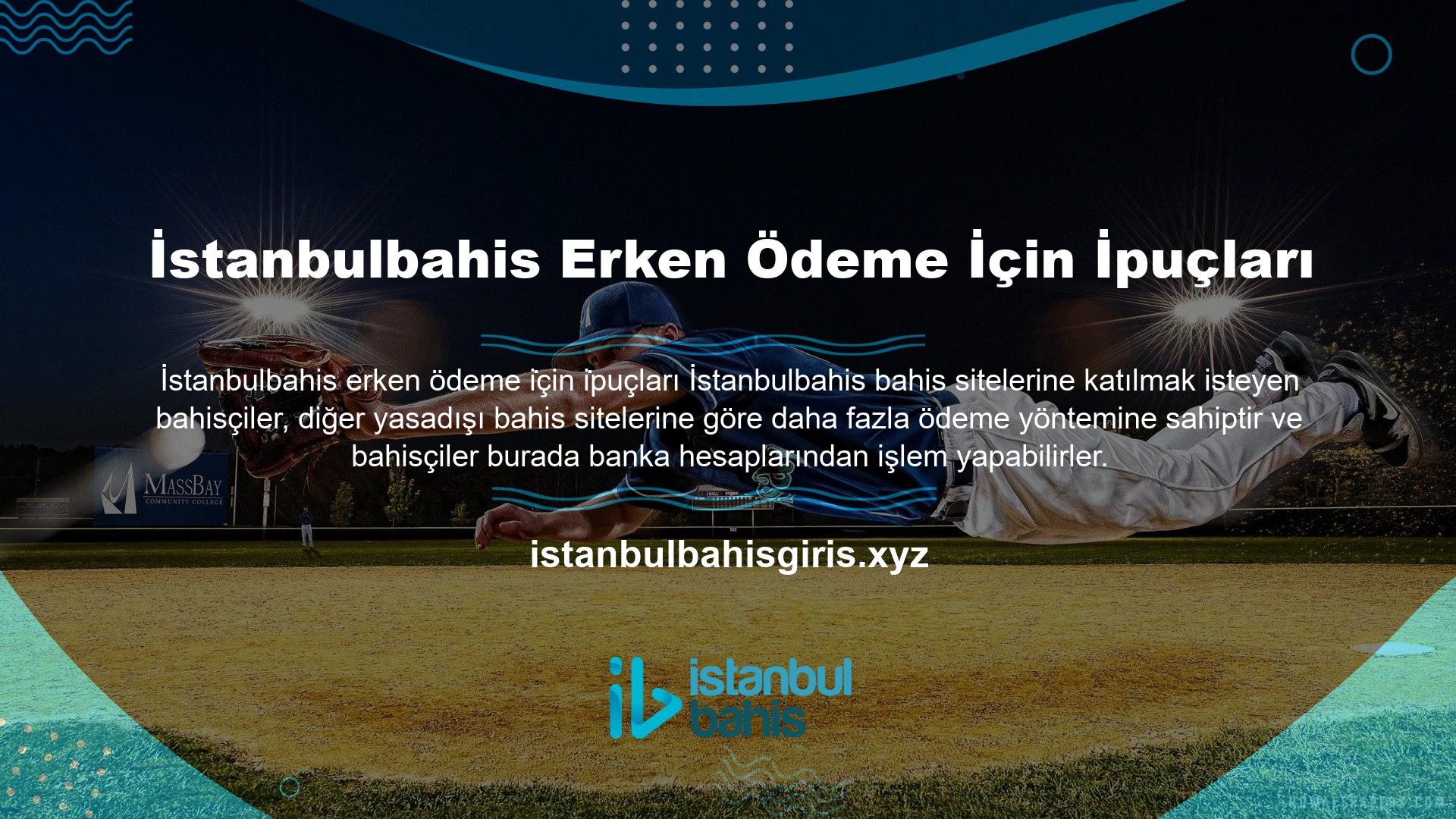 Daha fazla özelliği ile İstanbulbahis bahis sitesi, bahisçilerin herhangi bir bankacılık yöntemi ile ödeme yapmasına olanak tanıyan çok çeşitli ödeme teknolojileri ile donatılmıştır